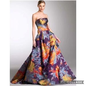 Carolina Herrera NWT $4,890 Strapless Mulberry Gown Size 8